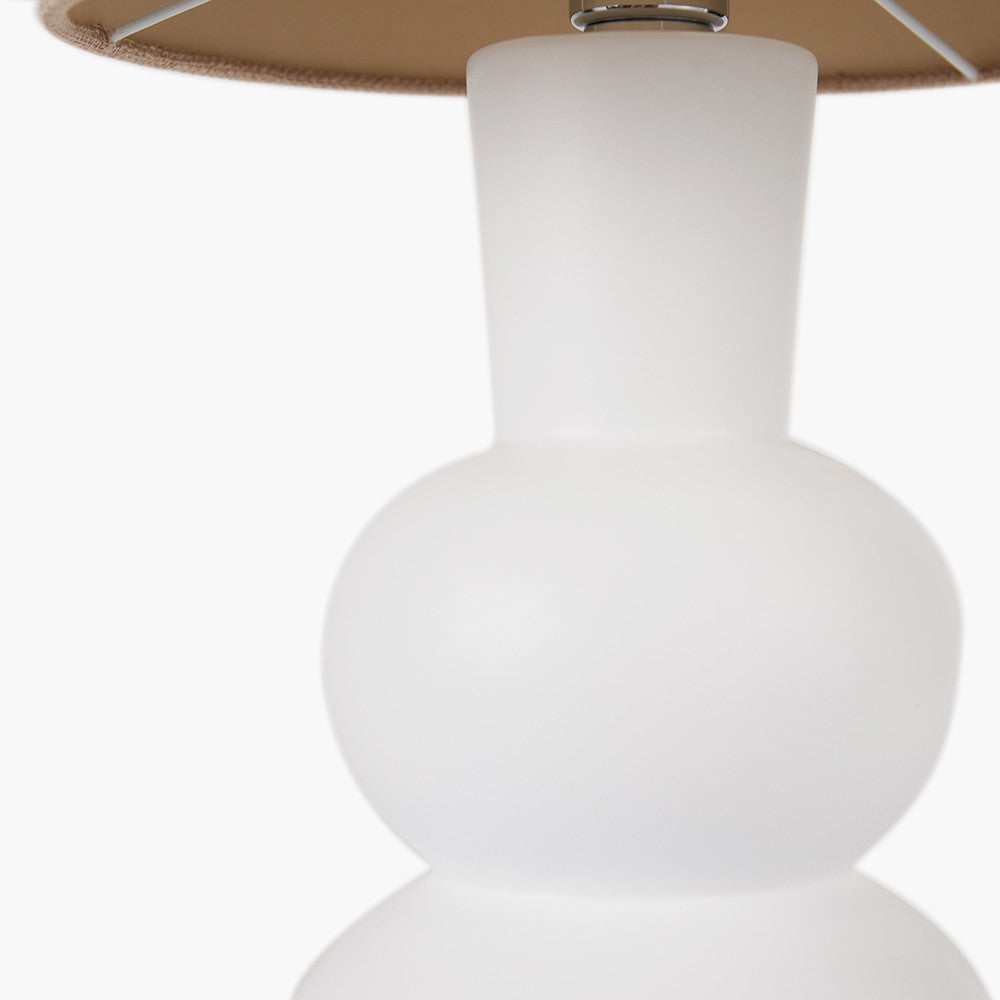 Aaliyah White Curved Bottle Ceramic Table Lamp